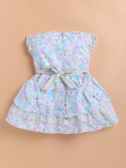 Lackii Doll Floral Ruffle Cotton Dress – Soft, Stylish & Blooming with Charm