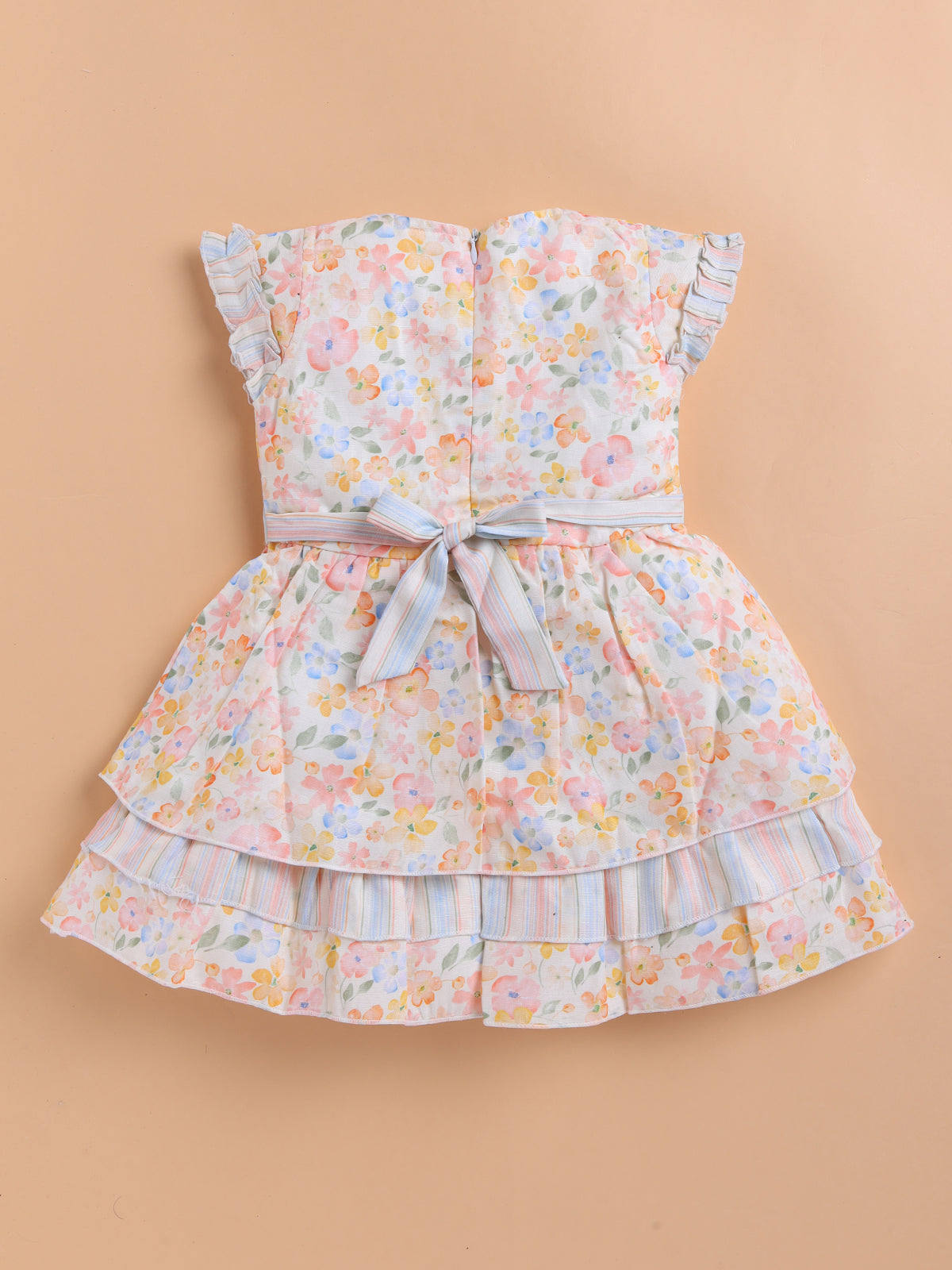 Lackii Doll Floral Ruffle Cotton Dress – Soft, Stylish & Blooming with Charm