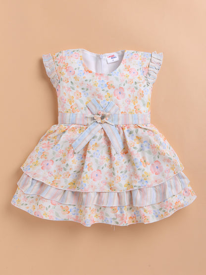 Lackii Doll Floral Ruffle Cotton Dress – Soft, Stylish & Blooming with Charm