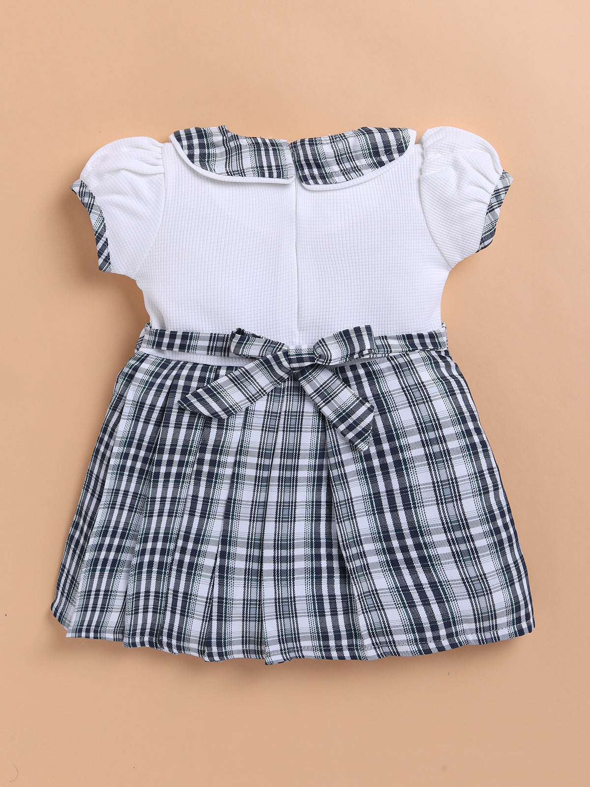 Lackii Doll Checkered Suspender Cotton Dress – Black, Red & Green Edition