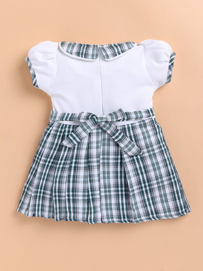 Lackii Doll Checkered Suspender Cotton Dress – Black, Red & Green Edition