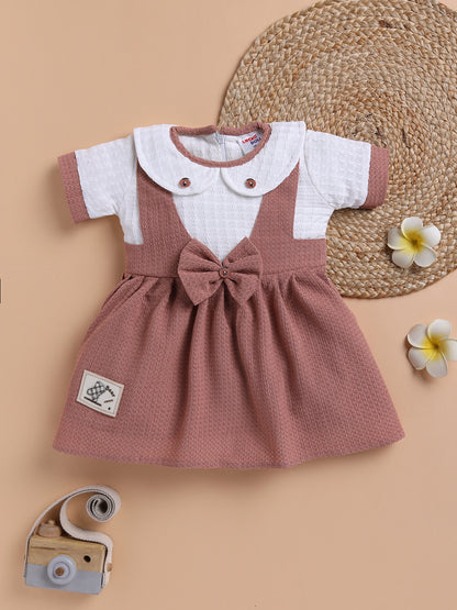 Lavender Bow Collar Baby Dress – Soft Cotton Comfort Wear by Lackii Doll