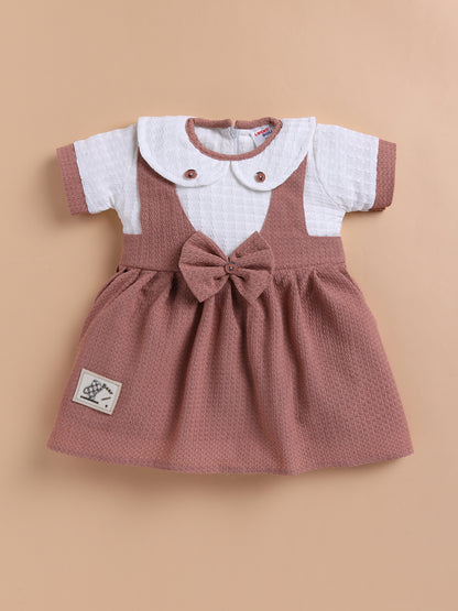 Lavender Bow Collar Baby Dress – Soft Cotton Comfort Wear by Lackii Doll