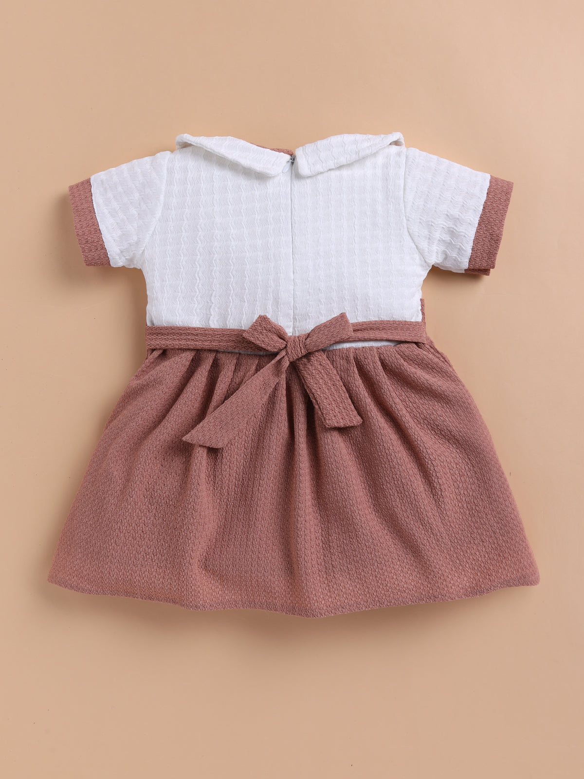 Lavender Bow Collar Baby Dress – Soft Cotton Comfort Wear by Lackii Doll