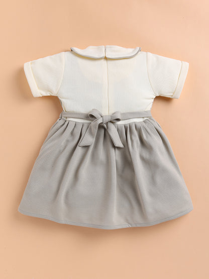 Lackii Doll Bow Accent Pinafore Dress – Soft, Sweet & Stylish