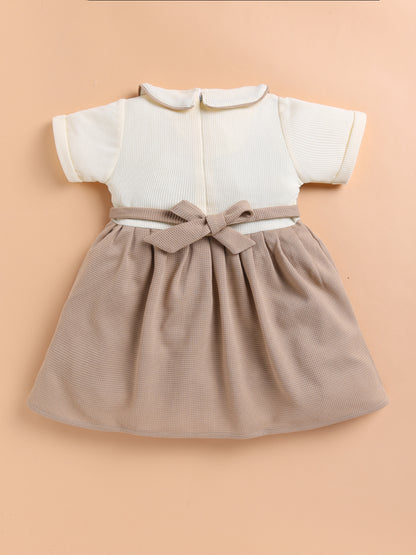 Lackii Doll Bow Accent Pinafore Dress – Soft, Sweet & Stylish